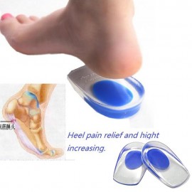 Unisex Silicone Gel Heel Pad Protector Insole Cups For Heel Swelling Pain Relief Unisex Silicone Gel Heel Pad Protector Insole Cups For Heel Swelling Pain Relief
