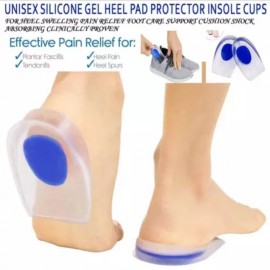 Unisex Silicone Gel Heel Pad Protector Insole Cups For Heel Swelling Pain Relief