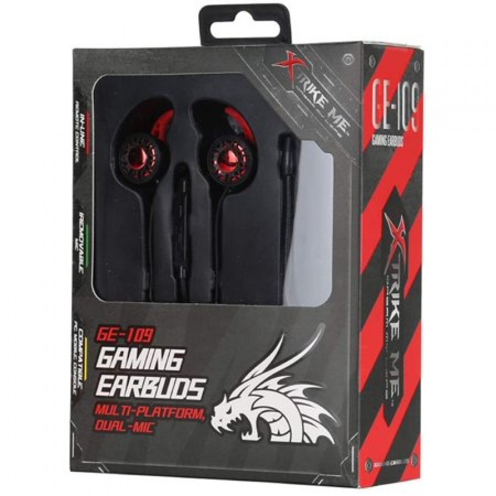 XTRIKE GE-109 Wired earphone- Gaming Earphone XTRIKE GE-109 Wired earphone- Gaming Earphone