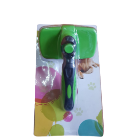 Push Button Hair Comb for Dog | Self Cleaning Slicker Brush - Large