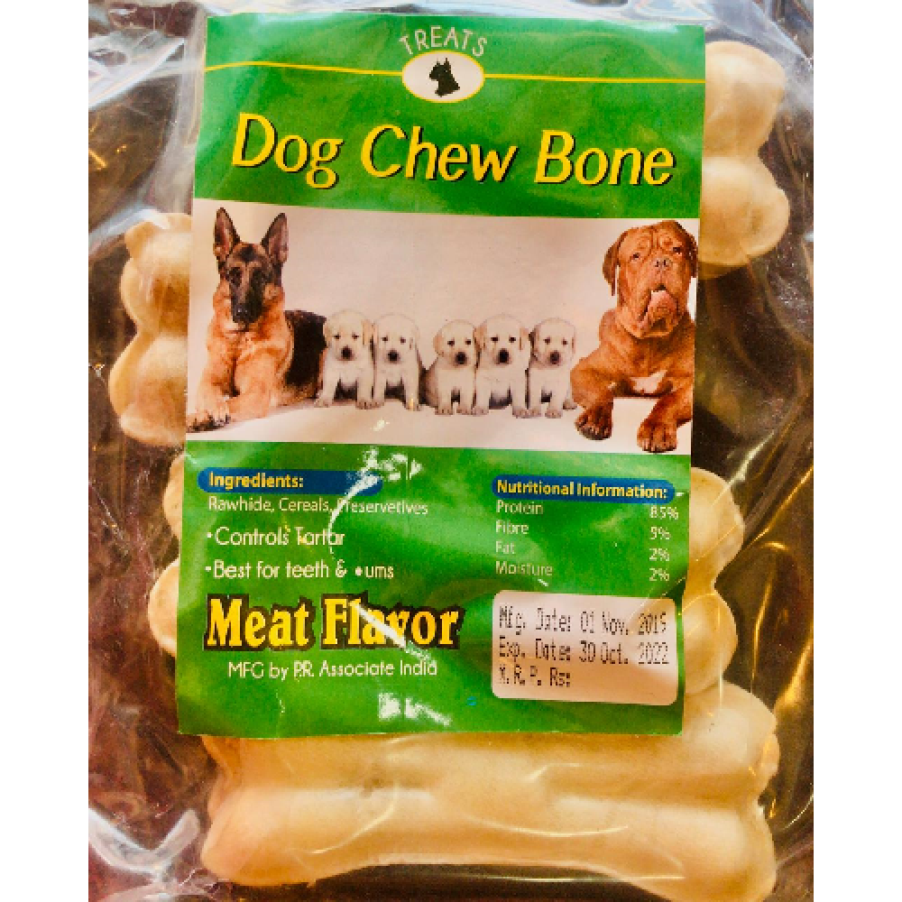TREATS Dog Chew White Stick Bone In Meat Flavour | 3 Inch TREATS Dog Chew White Stick Bone In Meat Flavour | 3 Inch