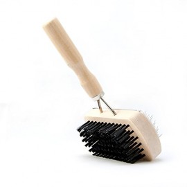 Pets Slicker 2 in 1 Brush with Wood Handle