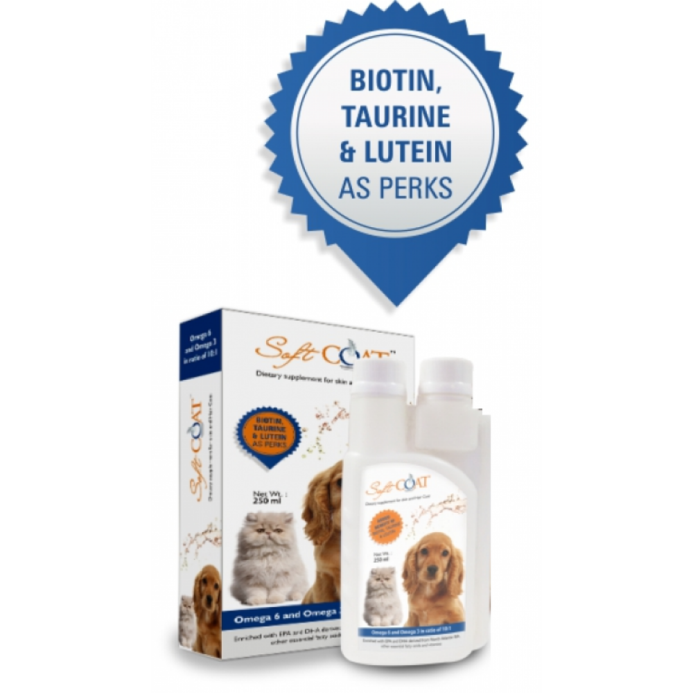 Vetina Oral Coat For Smooth & Shiny Hair Coat For Dogs and Cats | 250 ML