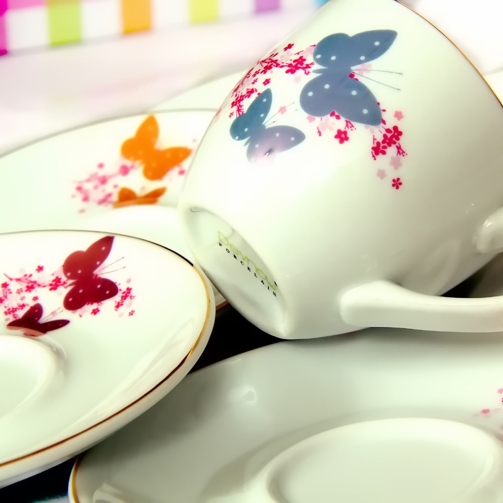 Cup Set Butterfly - Set Of 12pcs Cup Set Butterfly - Set Of 12pcs