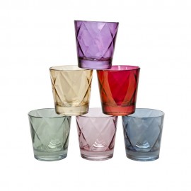 Vidivi Euforia Whisky Glass 330ml Colored Set Of 6pcs