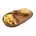 Acacaia Wooden Oval Shaped Sandwich Platter Acacaia Wooden Oval Shaped Sandwich Platter