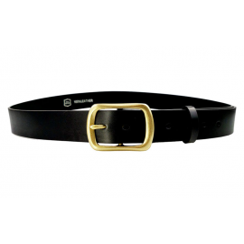 Leather Belt With Brass Buckle