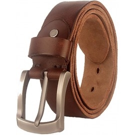 Pin Buckle Belt Vintage Men's Belt Casual Leather Belt