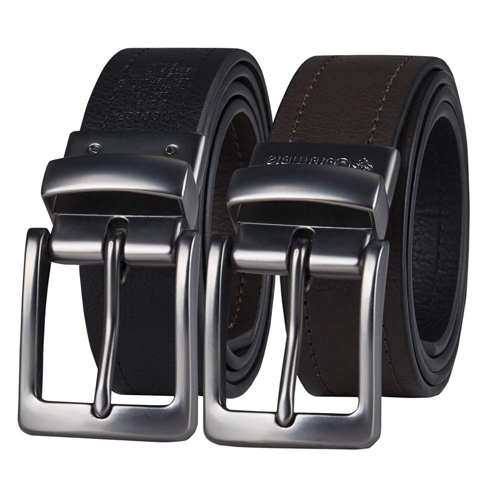 Reversible Leather Belt-With Double Sided Strap Reversible Leather Belt-With Double Sided Strap