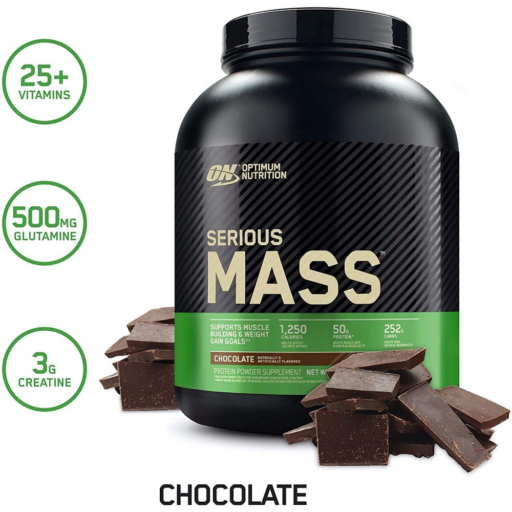 Optimum Nutrition Serious Mass Weight Gainer Protein Powder Vitamin C Zinc and Vitamin D for Immune Support Chocolate - 6 Pound Optimum Nutrition Serious Mass Weight Gainer Protein Powder Vitamin C Zinc and Vitamin D for Immune Support Chocolate - 6 Pound