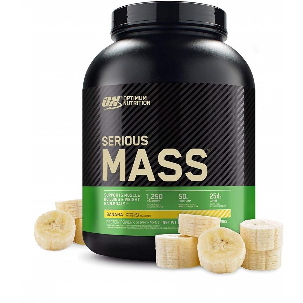 Optimum Nutrition Serious Mass  | High Protein Weight Gain Powder  Banana - 6 lbs  2.72 kg Optimum Nutrition Serious Mass  | High Protein Weight Gain Powder  Banana - 6 lbs  2.72 kg