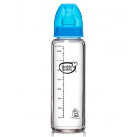 BuddsBuddy CHOICE+ Glass Feeding Bottle (1pc) - 250ml BuddsBuddy CHOICE+ Glass Feeding Bottle (1pc) - 250ml