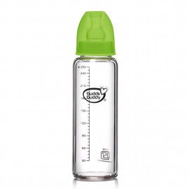 BuddsBuddy CHOICE+ Glass Feeding Bottle (1pc) - 250ml BuddsBuddy CHOICE+ Glass Feeding Bottle (1pc) - 250ml