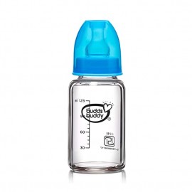 BuddsBuddy CHOICE+ Glass Feeding Bottle (1pc) - 125ml BuddsBuddy CHOICE+ Glass Feeding Bottle (1pc) - 125ml