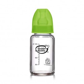 BuddsBuddy CHOICE+ Glass Feeding Bottle (1pc) - 125ml BuddsBuddy CHOICE+ Glass Feeding Bottle (1pc) - 125ml