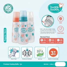 Buddsbuddy Premium Feeding Bottle 1pc - 250ml  Buddsbuddy Premium Feeding Bottle 1pc - 250ml
