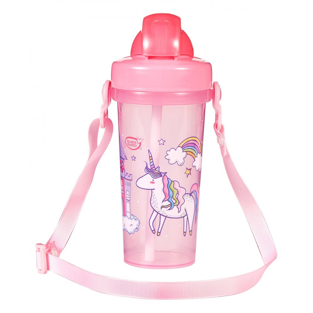 BuddsBuddy Straw Sipper with Adjustable Strap - 350ml