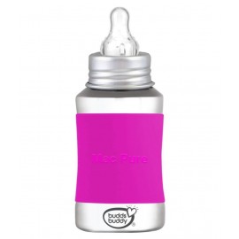 BuddsBuddy STELLA+ Stainless Steel Feeding Bottle with Silicone Sleeve (1pc) 180ml