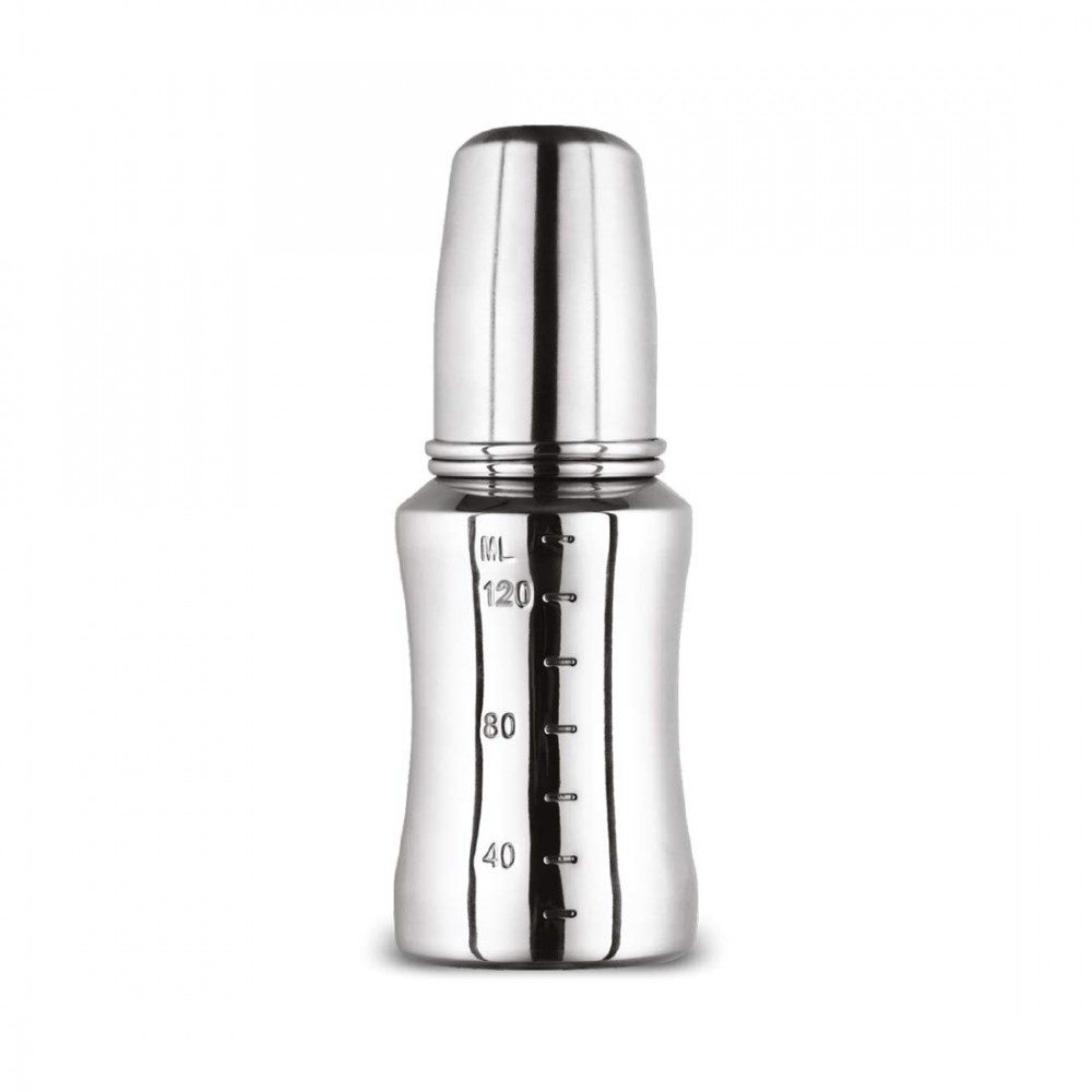 Buddsbuddy Silver Stella Stainless Steel Feeding Bottle (1pc) 180ml