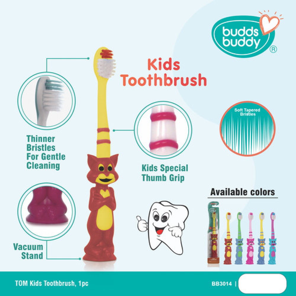 BuddBuddy Tom Kids Toothbrush (1pc) BuddBuddy Tom Kids Toothbrush (1pc)