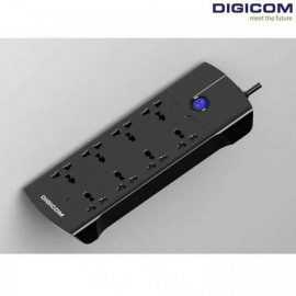 Digicom Surge Protector Socket | 8 Universal Extension | 1 Year Warranty
