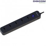 Digicom Surge Protector Socket | 5 Universal Extension | 1 Year Warranty Digicom Surge Protector Socket | 5 Universal Extension | 1 Year Warranty