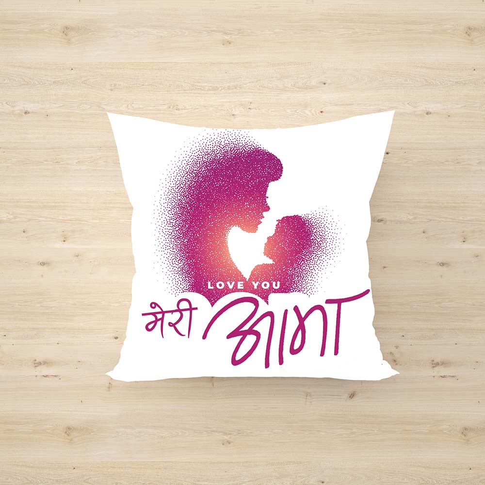 Happy Mother's Day Personalized Cushion | Meri Aama Printed  Happy Mother's Day Personalized Cushion | Meri Aama Printed