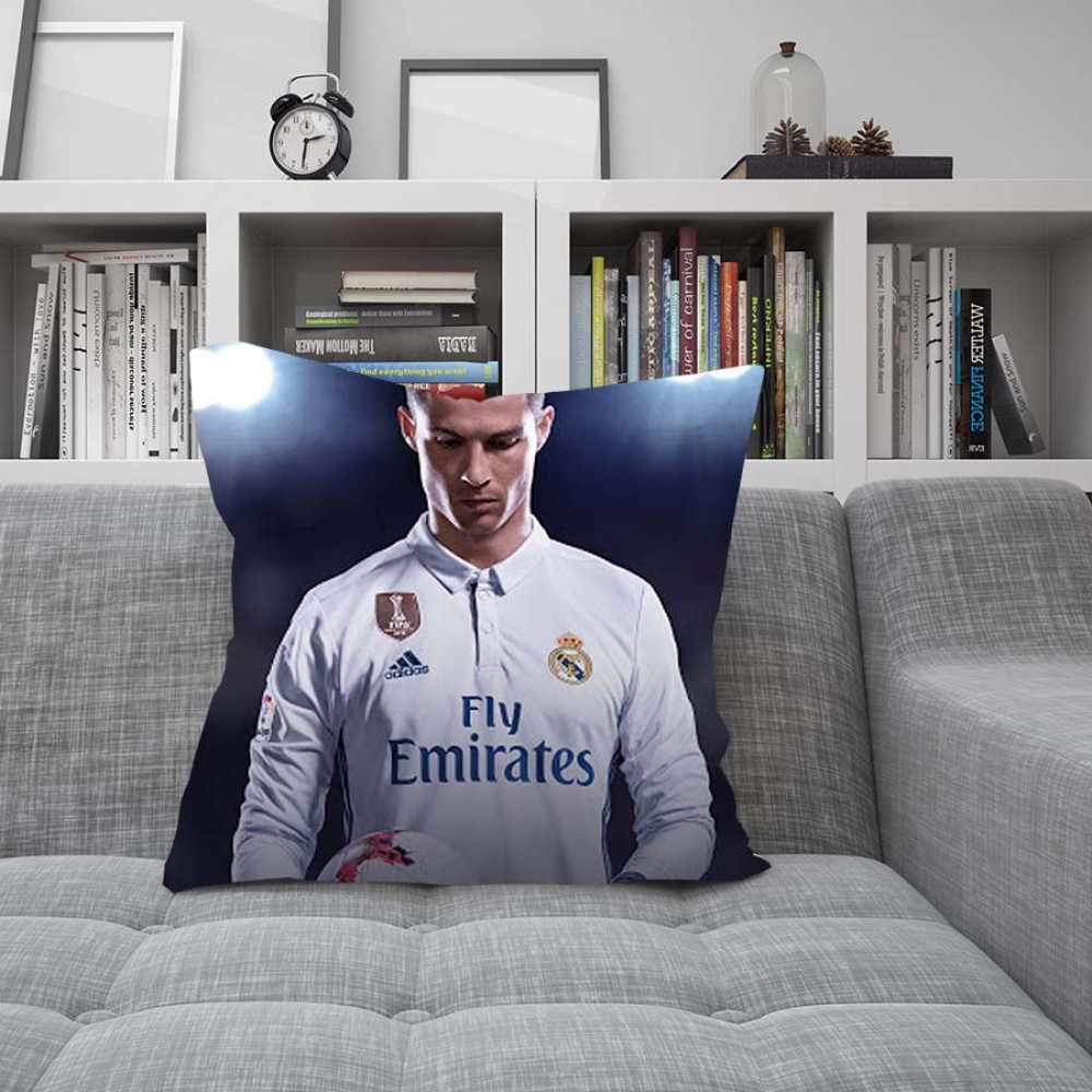 Customized Cristiano Ronaldo Printed Cushion ( 13X13inch ) Customized Cristiano Ronaldo Printed Cushion ( 13X13inch )