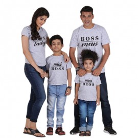 Family Matching Printed T-shirt | Boss Man, Boss Lady Mini Boss T-shirt Family Matching Printed T-shirt | Boss Man, Boss Lady Mini Boss T-shirt