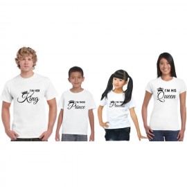 Family Set Customize T-shirt | King,Queen Princess and Prince Tshirt