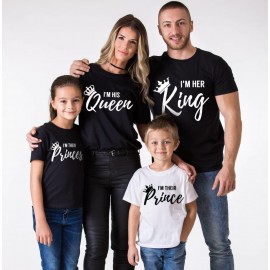 Family Set Customize T-shirt | King,Queen Princess and Prince Tshirt