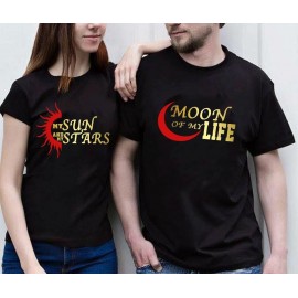 Personalized Couple T-Shirt | My Sun and Stars, Moon Of My Life