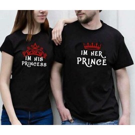 Iam Her Prince-I am His Princess Couple Matching T-Shirt