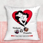 Love Birds Personalized Valentine Cushion