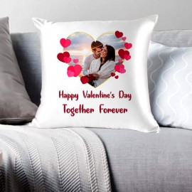Happy Valentine Day Together Forever | Personalized Love Cushion