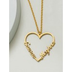 Customised Couple Name Printed Love Chain Necklace | Panchadhatu