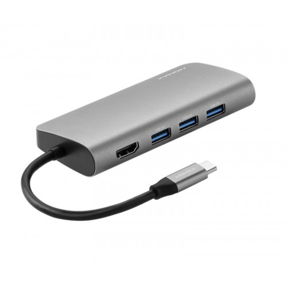 Momax ONELINK 8 in 1 USB-C Hub - Space Grey Momax ONELINK 8 in 1 USB-C Hub - Space Grey