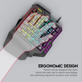 Fantech Archer K512 Rgb Backlights One-Hand Ergonomic Gaming Keyboard Fantech Archer K512 Rgb Backlights One-Hand Ergonomic Gaming Keyboard