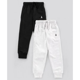 Pine Kids Full Length Biowash Lounge Pants Pack of 2 - Black Light Grey