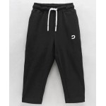 Doreme Full Length Solid Track Pants - Black White
