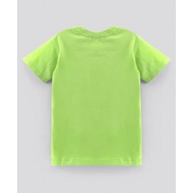 Pine Kids Half Sleeves Biowashed Tee Text Print - Green