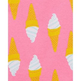 Carter's 4-Piece Dinosaur Snug Fit Cotton PJs - Pink White 