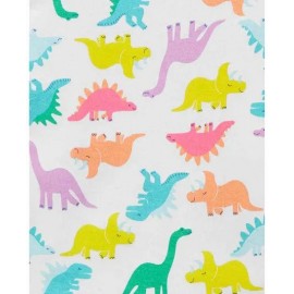 Carter's 4-Piece Dinosaur Snug Fit Cotton PJs - Pink White 