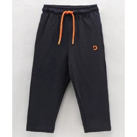 Doreme Full Length Solid Track Pants - Black White