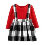 Carter's 2-Piece Bodysuit & Gingham Skirtall Set - Red 