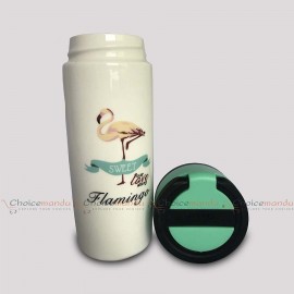 Sweet Our Love Story Flamingo Water Bottle