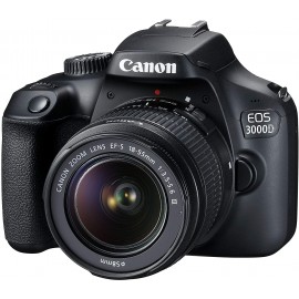 Canon EOS 3000D 18.0MP Digital SLR Camera with 18-55 and 55-250mm IS II Lens - Black Canon EOS 3000D 18.0MP Digital SLR Camera with 18-55 and 55-250mm IS II Lens - Black