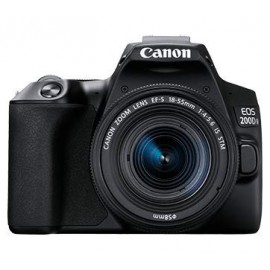 Canon EOS 200D II 24.1MP Digital SLR Camera + EF-S 18-55mm is STM Lens + EF-S 55-250mm is STM Lens (Black)