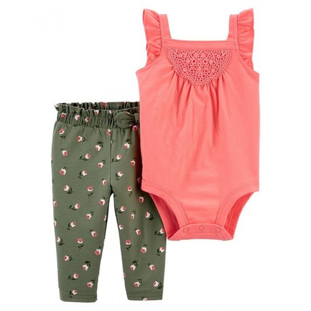 Carter's 2-Piece Tank Bodysuit Pant Set - Pink