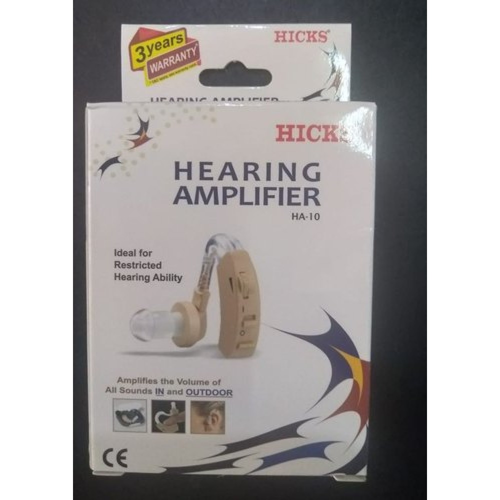 Hicks Battery Powered Sound Amplifier Hearing Aid for Hard of Hearing HA-10 Hearing Amplifier Hicks Battery Powered Sound Amplifier Hearing Aid for Hard of Hearing HA-10 Hearing Amplifier